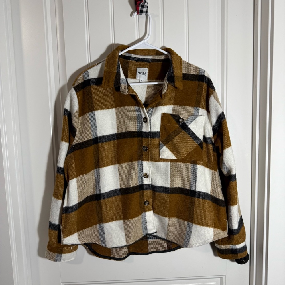 Kensie Jeans Flannel Plaid Shacket